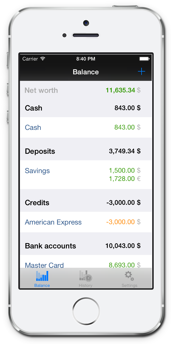 HomeMoney - personal accounting for iPhone